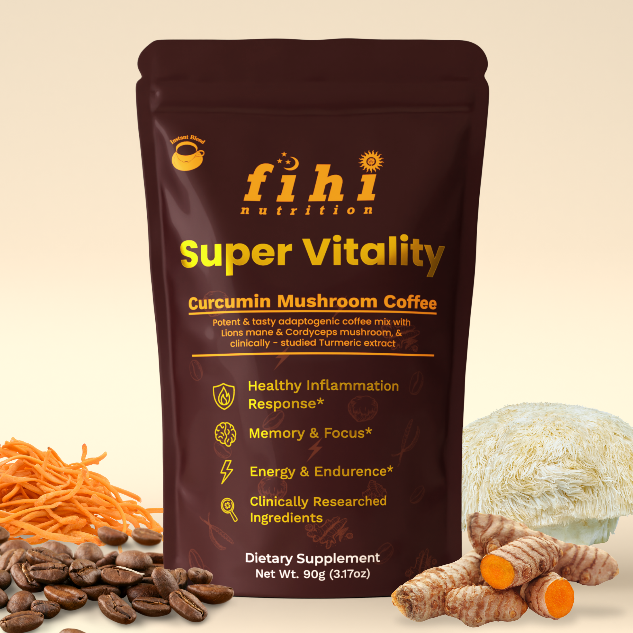Super Vitality - Curcumin Mushroom Coffee