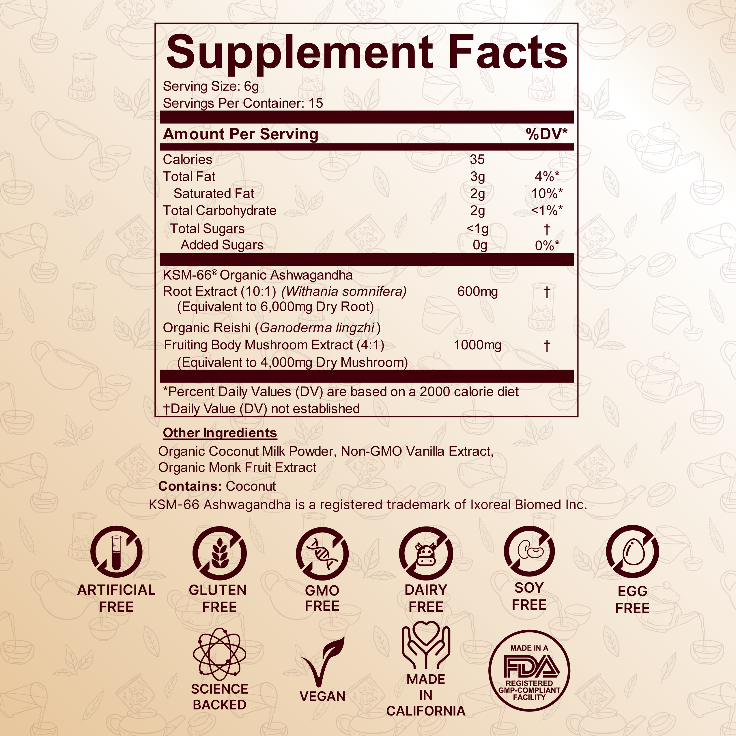 Super Relax - Ashwagandha Reishi Coconut Latte