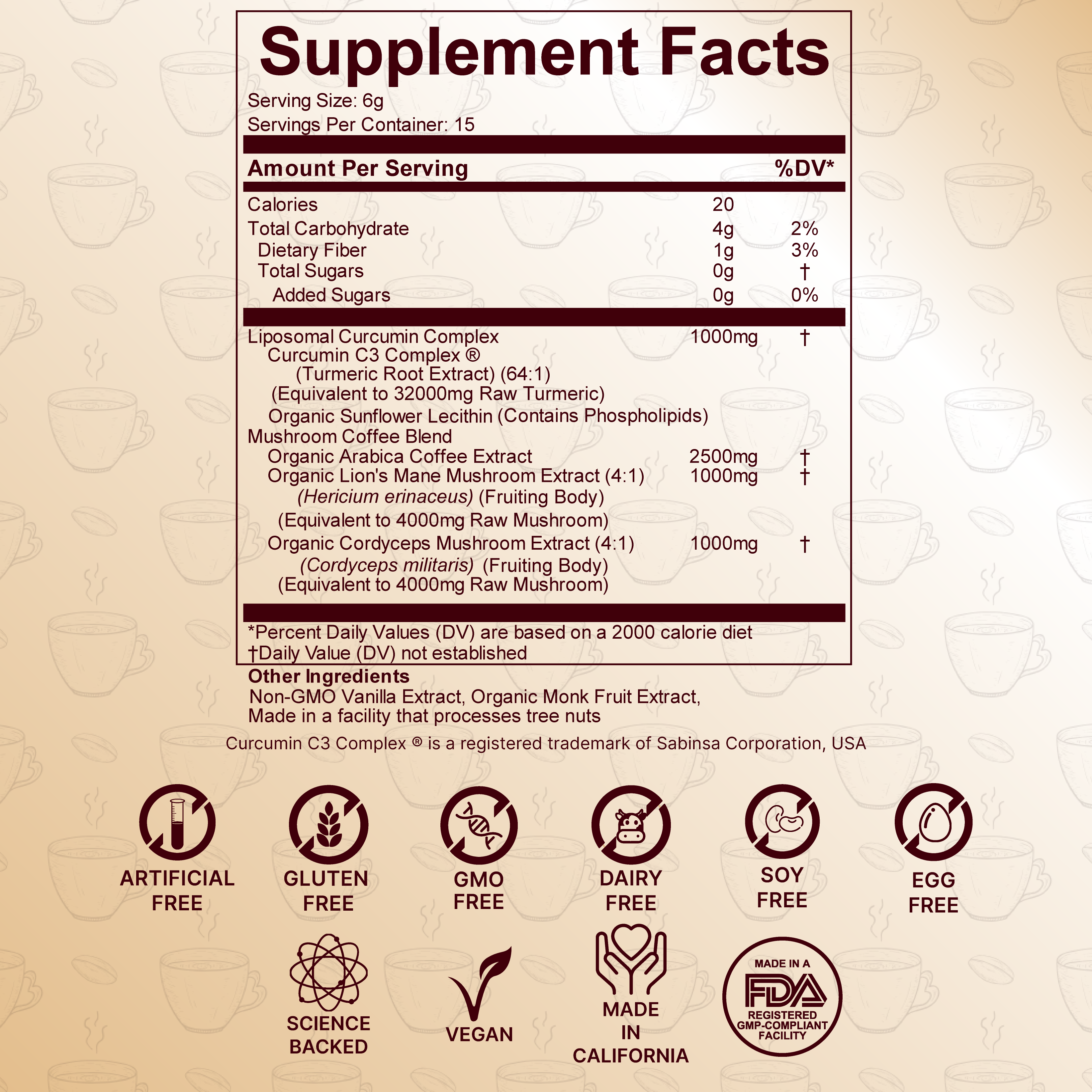 Super Vitality - Curcumin Mushroom Coffee