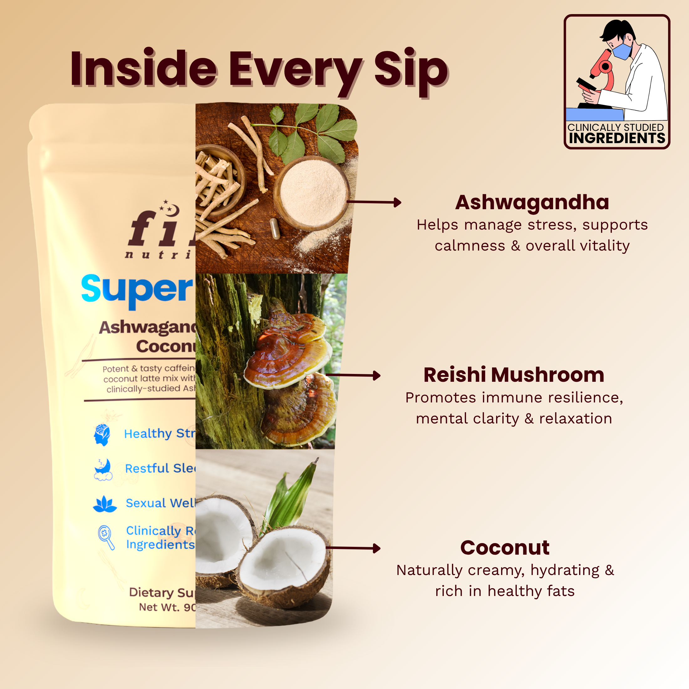 Super Relax - Ashwagandha Reishi Coconut Latte