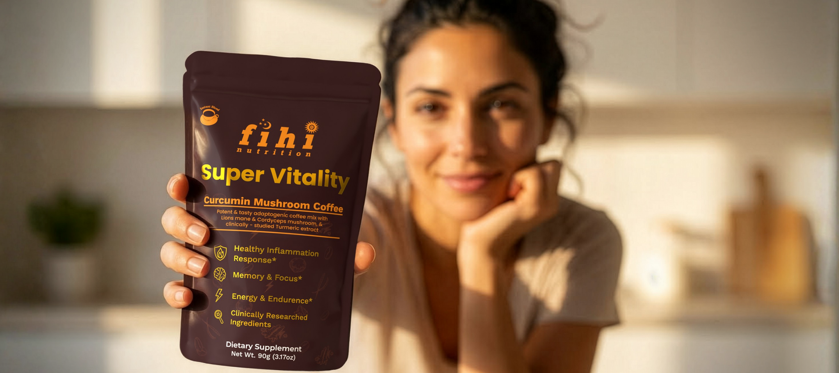 FIHI Super Vitality Curcumin Mushroom Coffee