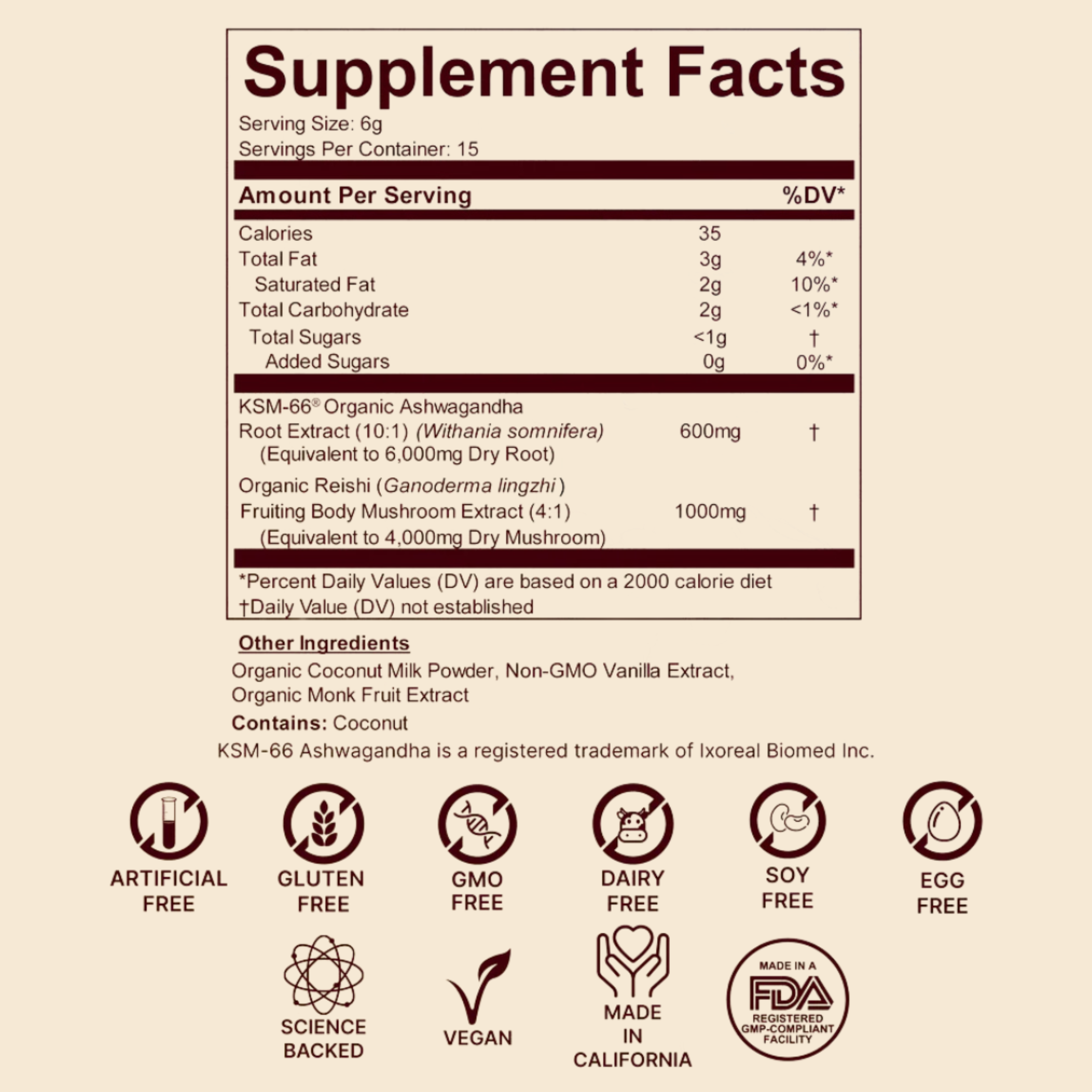Super Relax - Ashwagandha Reishi Coconut Latte