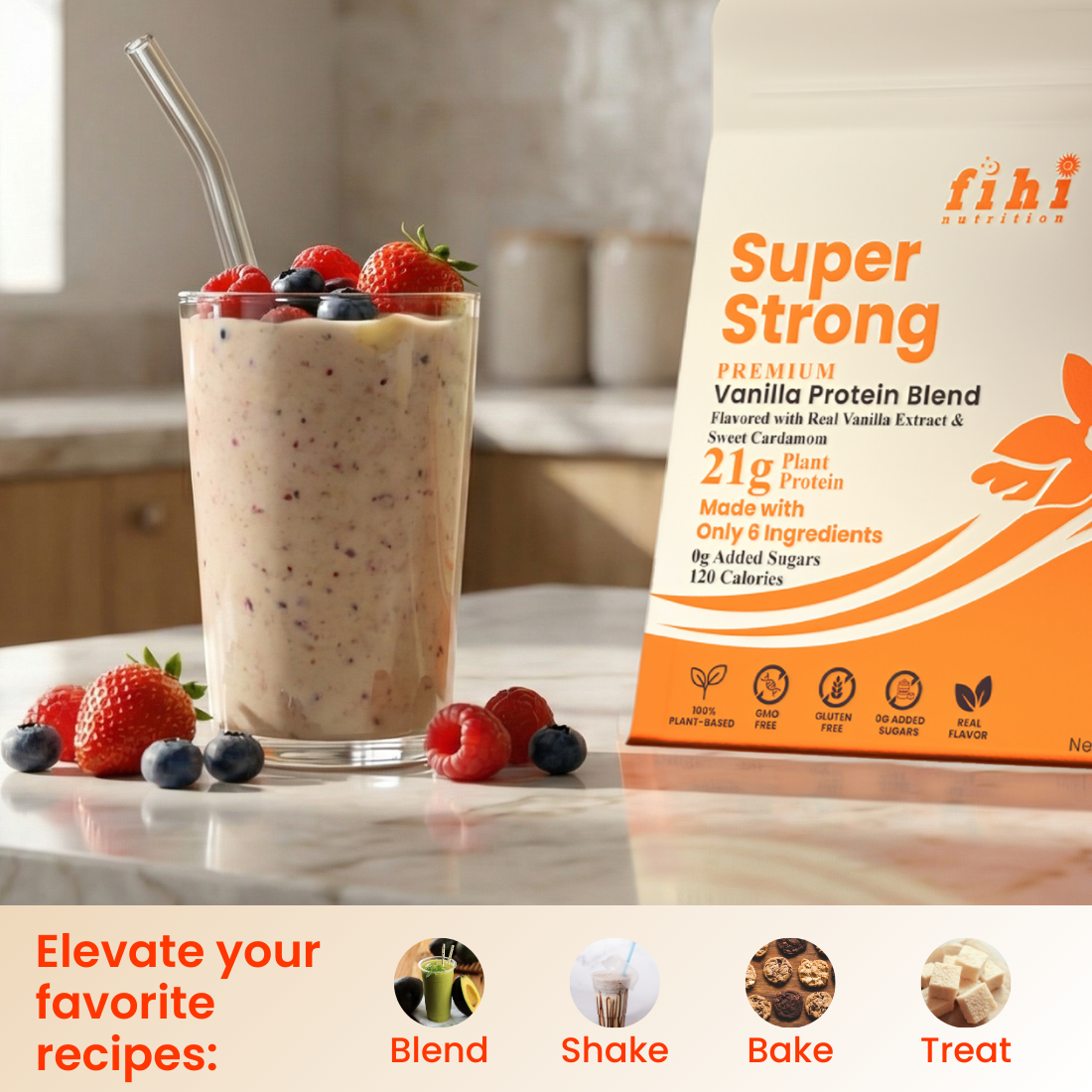 Functional Plant Protein Powder Mixes | Fihi Nutrition