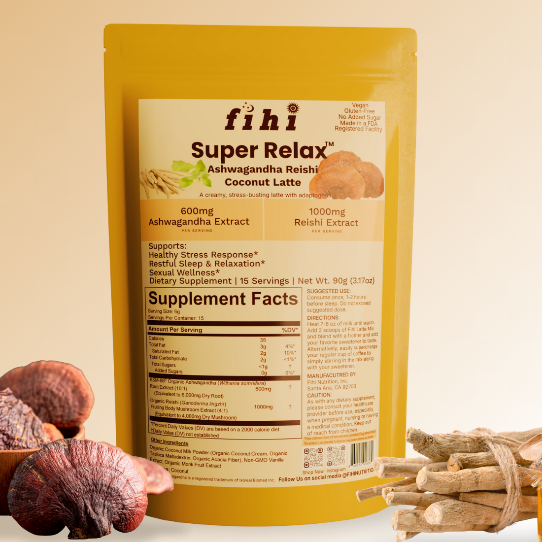 Super Relax - Ashwagandha Reishi Coconut Latte