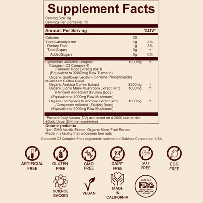 Super Vitality - Curcumin Mushroom Coffee