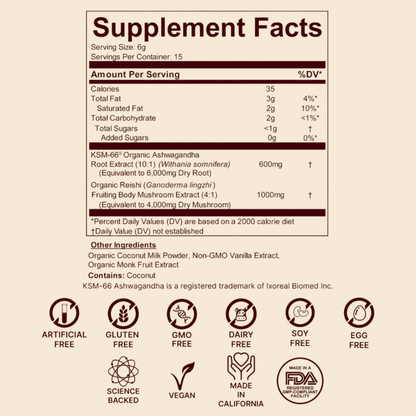 Super Relax - Ashwagandha Reishi Coconut Latte